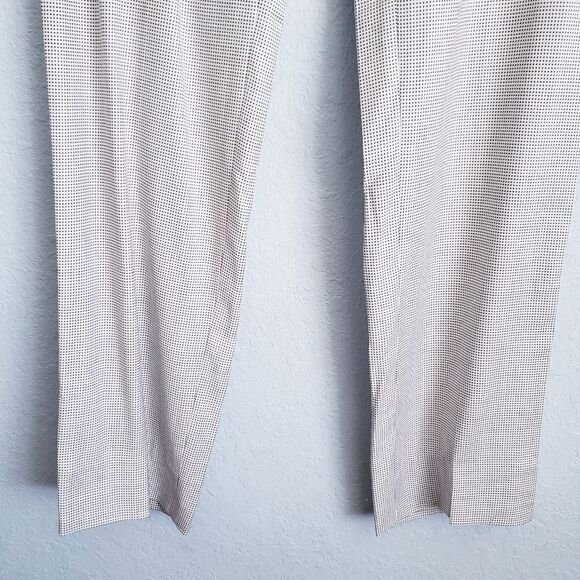 Armani Collezioni Off White Black Diamond Wool Blend Slacks - Picture 3 of 10